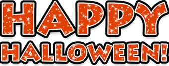 Brokatowy napis szczęśliwego Halloween